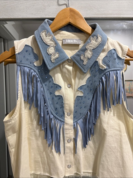 blue b Tops - Customized western shirt